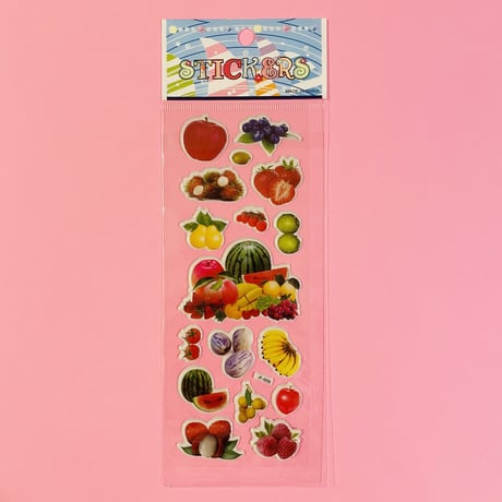 フルーツ⑦ ぷっくりシール FRUIT STICKER