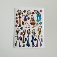 オシャレ女の子 キラキラ シール  GIRL STICKER