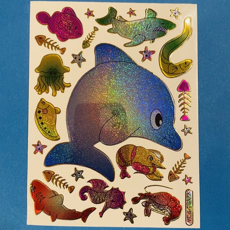 海の生き物 ⑤ キラキラ シール SEA ANIMAL STICKER