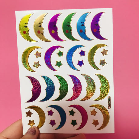 月 ② キラキラ シール MOON STICKER