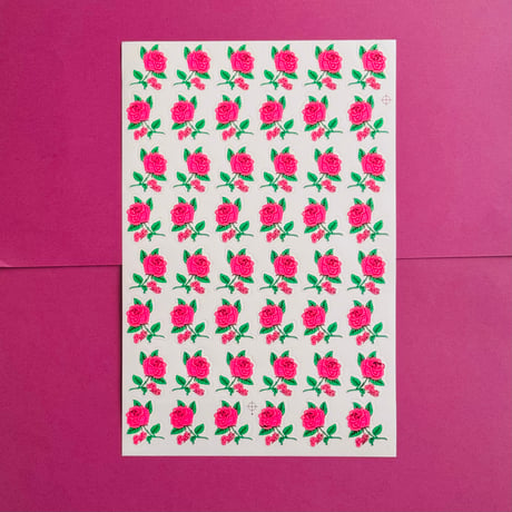 薔薇 シール 大 ROSE STICKER