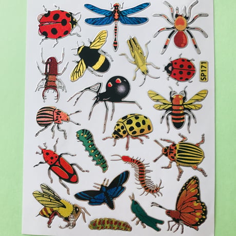 虫 ムシ キラキラ シール  INSECT STICKER