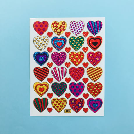 ハート 模様 ③ キラキラ  シール HEART PATTERN STICKER