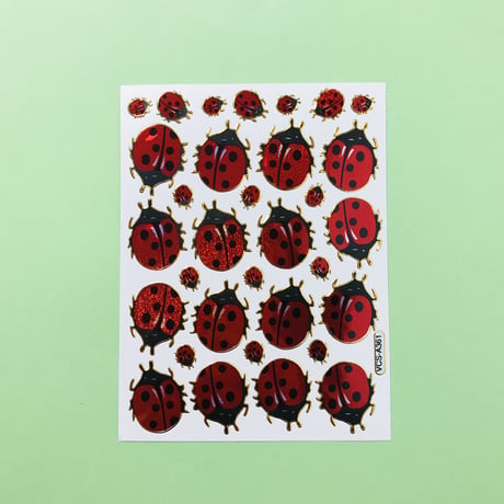 てんとう虫 キラキラ シール LADYBUG STICKER