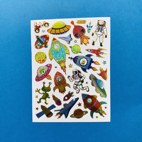 宇宙 キラキラ シール  SPACE STICKER