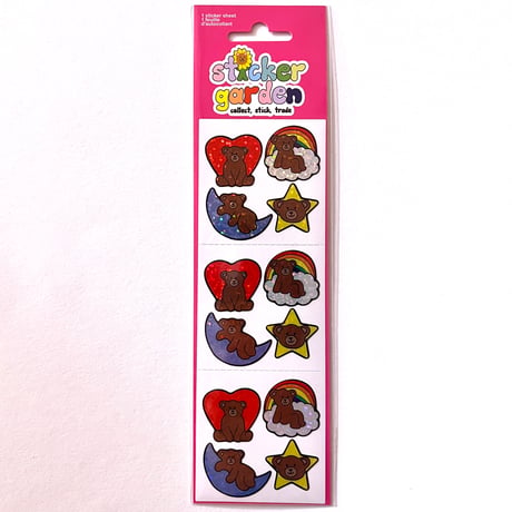 Sticker Garden★ クマ ハート 星 月 虹