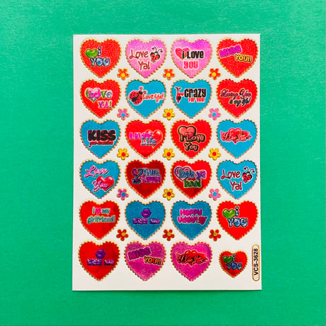 ハート 英語 ④ シール HEART STICKER