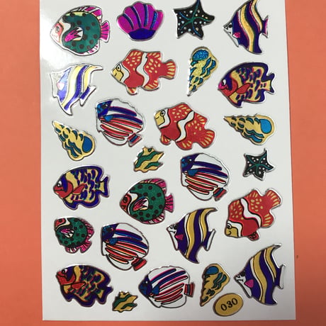 魚 キラキラ シール FISH STICKER