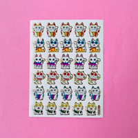 招き猫 ② キラキラ LUCKY CAT STICKER