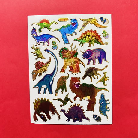 恐竜 ⑤ キラキラ シール  DINOSAUR STICKER