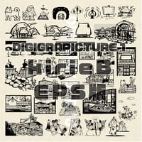 切り絵風イラスト集 DG1_KirieB_epsDL [EPS版]