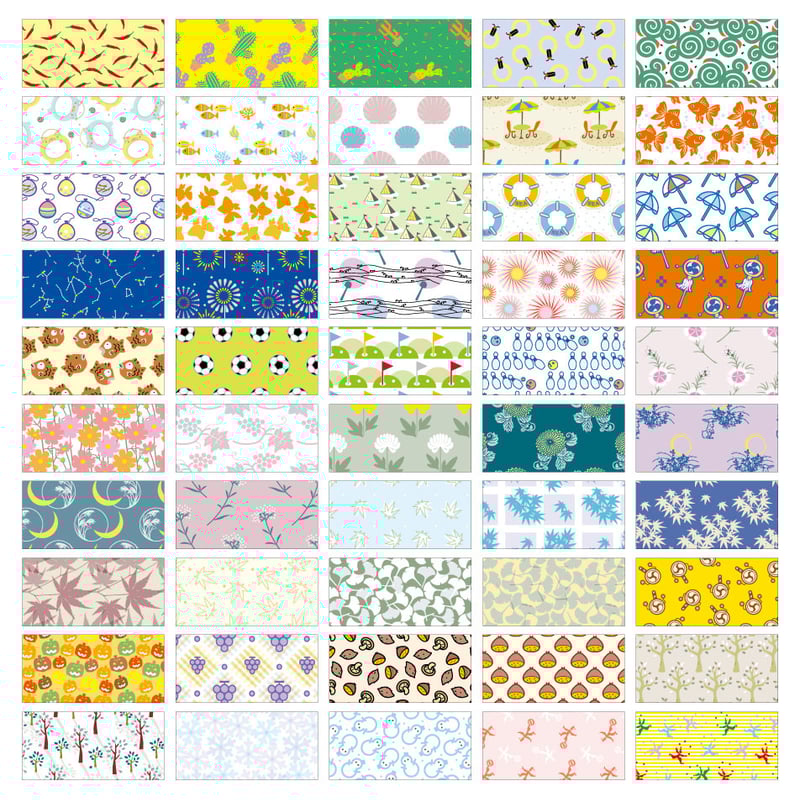 デザイン素材集：DG25_四季[花・歳時]地紋200 | E-DESIGN'S DL-SHOP