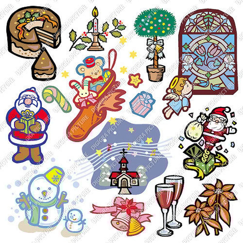 イラスト集: EP9 HAPPYクリスマス[EPS版] | E-DESIGN'S DL-SHOP