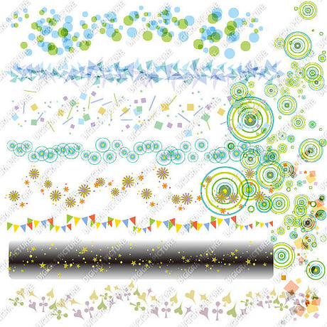 デザイン素材集: EP20 SPRAY BRUSH COLLECTION◉幾何学イメージ編 [AI版]