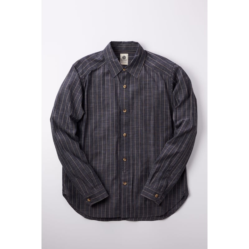 38 CMS / SH07 : 銀ねず縞SHIRT | 38works 38 CMS / SH07 : 銀ねず縞SHIRT | 38works