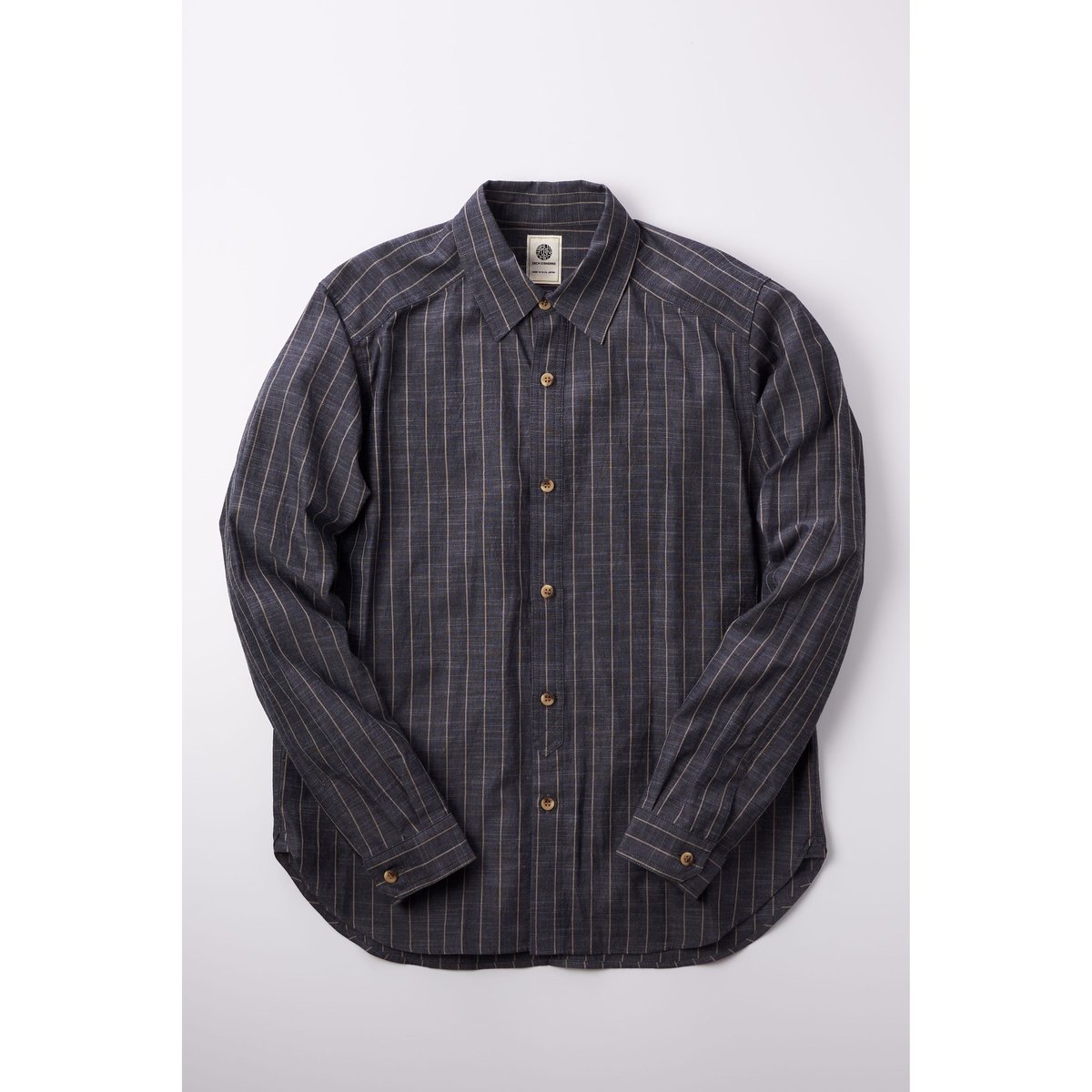 38 CMS / SH07 : 銀ねず縞SHIRT | 38works 38 CMS / SH07 : 銀ねず縞SHIRT | 38works