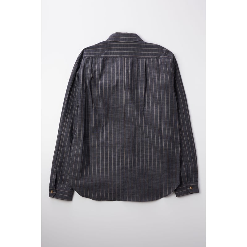 38 CMS / SH07 : 銀ねず縞SHIRT | 38works 38 CMS / SH07 : 銀ねず縞SHIRT | 38works
