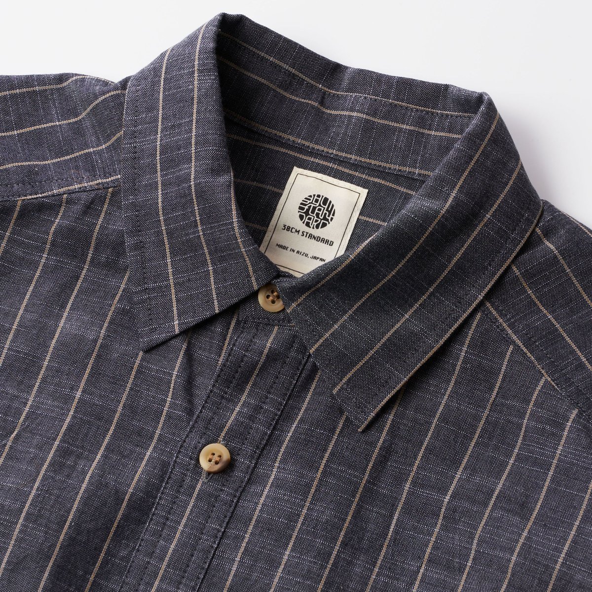38 CMS / SH07 : 銀ねず縞SHIRT | 38works