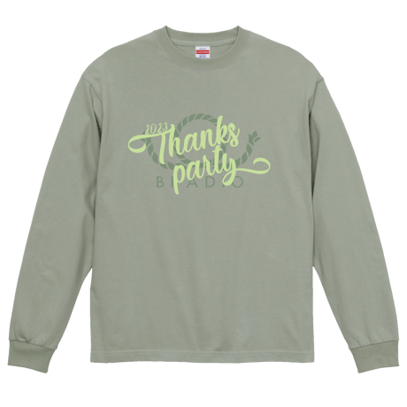 ［SALE］THANKS PARTY Long Tee【グリーン】
