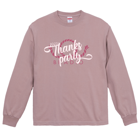 ［SALE］THANKS PARTY Long Tee【ピンク】