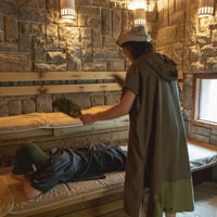 制作事例】 湯乃泉健康センターさまサウナハット（販売用） | サウナ