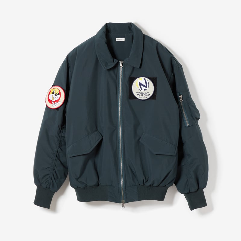 ネイビー MA-1ジャケット ファー襟付き FREAK'S STORE/ファー襟付き フェイクレザーブルゾン｜Daytona