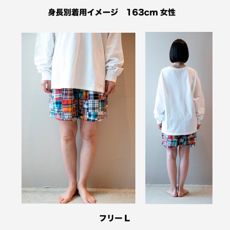 【アメトラ風🗽】ダブル×ダブルパッチワークサウナパンツ グリーン系｜レッド系
