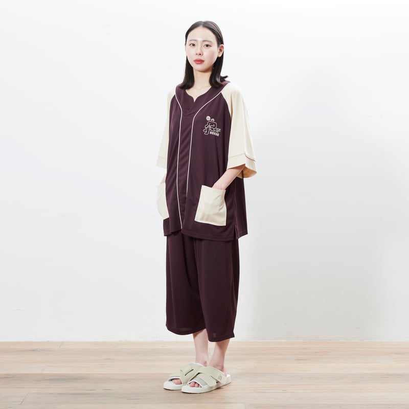 北欧NW公式コラボリラックス ワッフルシリーズ 上下 L L サウナグッズ研究室 北欧+NW公式コラボ】リラックスワッフルシリーズ | サウナグッズ