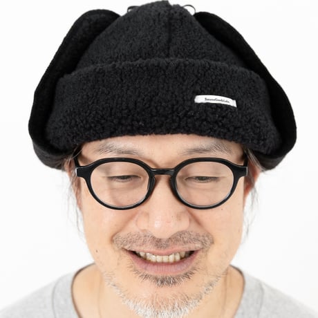 耳当てつき2wayボアサウナハット｜ブラック