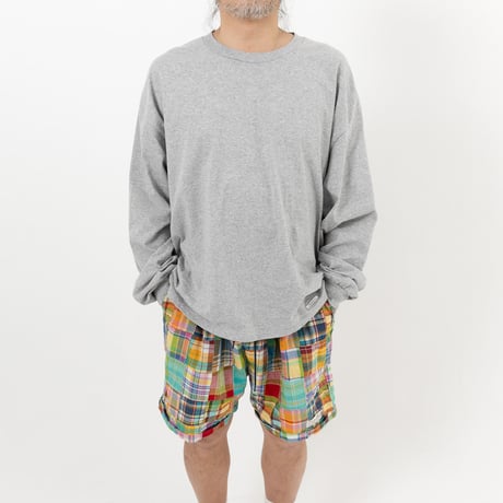 【アメトラ風🗽】ダブル×ダブルパッチワークサウナパンツ グリーン系｜レッド系