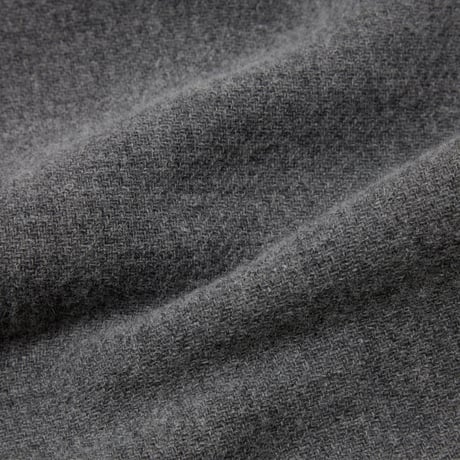 Washable Wool Wide Clopped Tuck Sauna pants -Mid gray