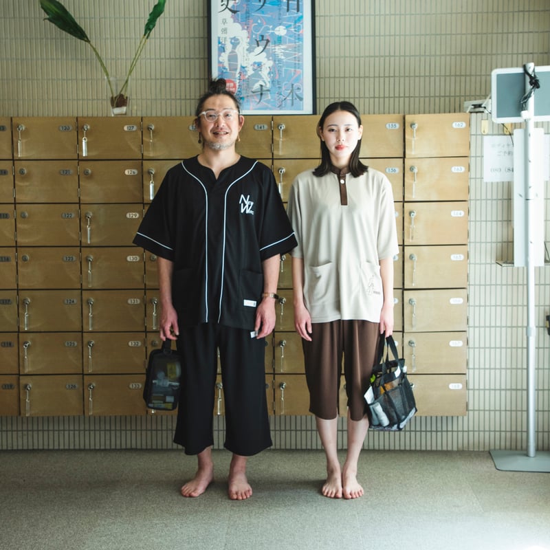 公式コラボ】ニューウイング館内着 BLKシリーズ | サウナグッズ