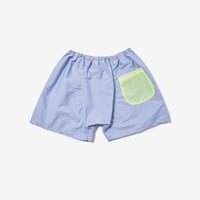 サウナパンツ アップデート ライトブルーxメッシュ（ネオンイエロー）