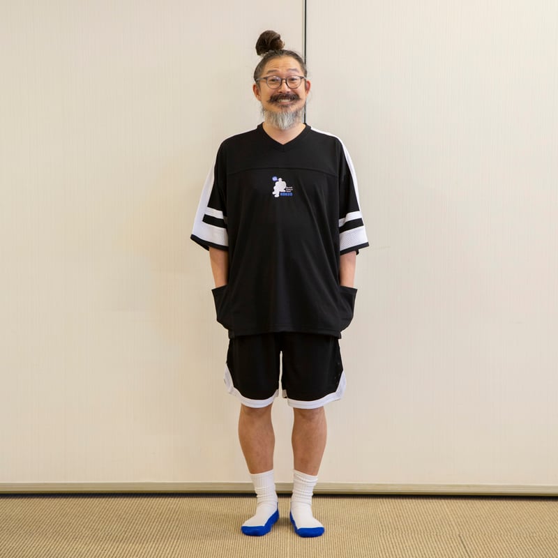 北欧BLK版】館内着メッシュホッケートップス＆バスケパンツシリーズ