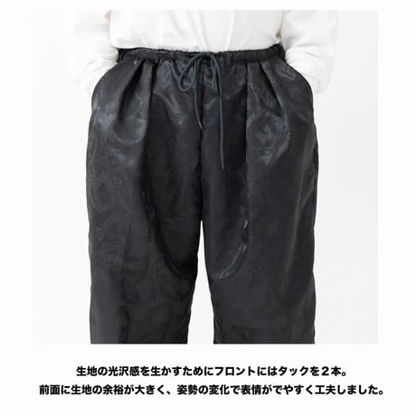 チャイナサウナパンツ4.0 黒花柄🌸｜⚠️12/上〜中旬発送分先行予約🉐