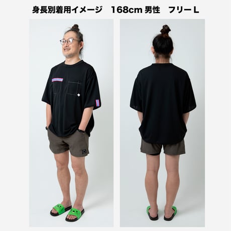 【機能性R/V】トリコロールテープTシャツ