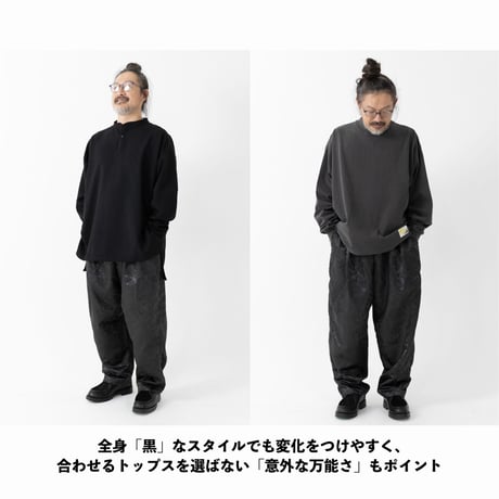 チャイナサウナパンツ4.0 黒花柄🌸｜⚠️12/上〜中旬発送分先行予約🉐