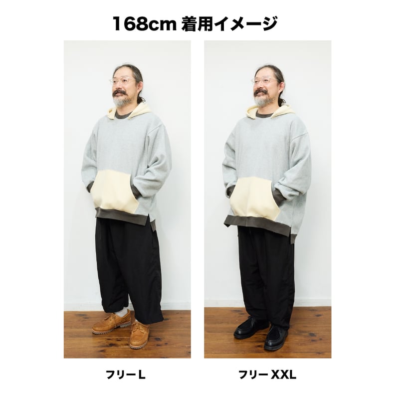 ヴィンテージライク】フード後付けパーカー｜グレーボディ | サウナ