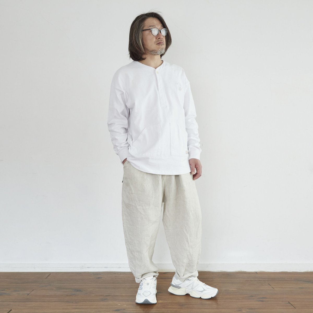 Linen Slub Wide Tuck Sauna Pants -BONTAN- | サウナ...