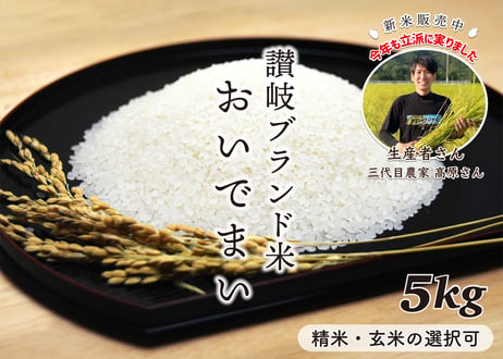おいでまい・新米5kg【讃岐産】精米・玄米の選択可
