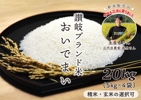 【お買い得】おいでまい・新米20kg【讃岐産】精米・玄米の選択可