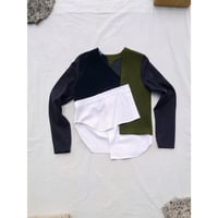 JACQUEMUS / MIXED FABRIC TOP