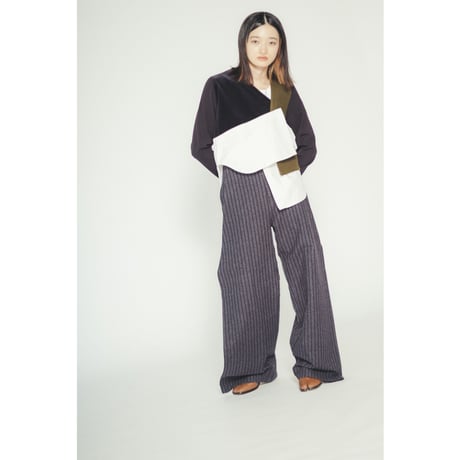 JACQUEMUS / MIXED FABRIC TOP