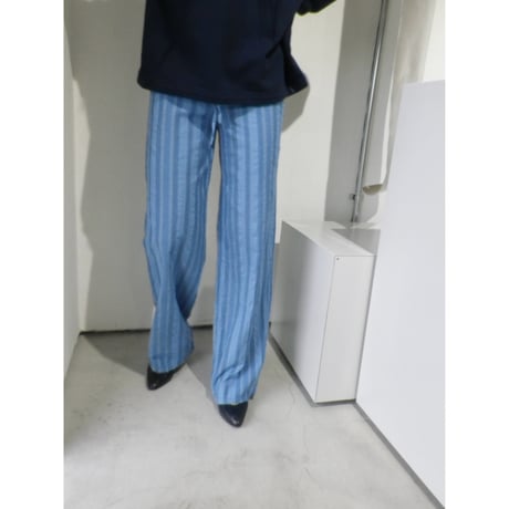 STRIPE COTTON PANTS