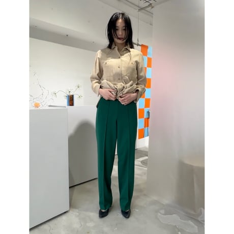 CREASE STITCH ELASTIC PANTS