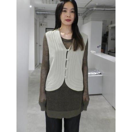 LINE COTTON VEST