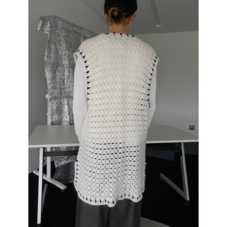 HANDMADE KNIT LONG VEST
