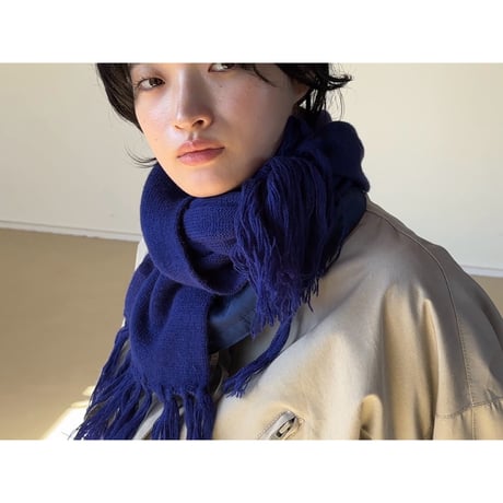 ACRYLIC KNIT FRINGE STOLE