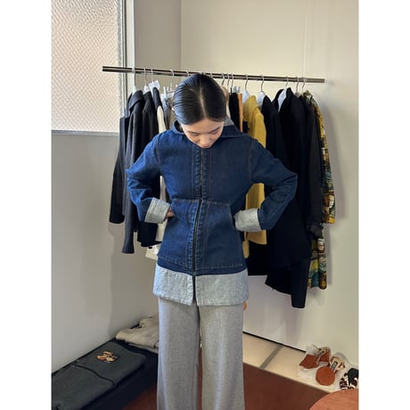 DENIM ZIP HOODIE