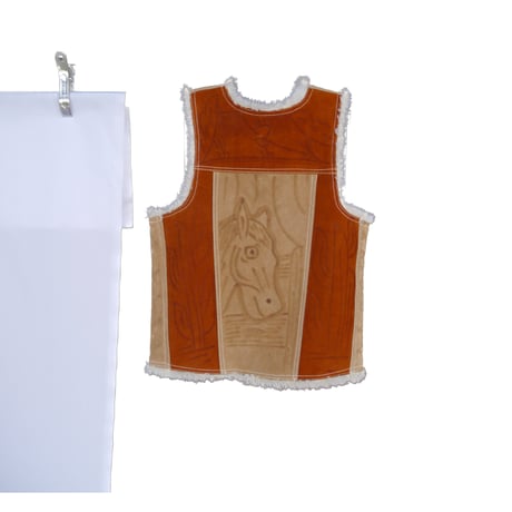 LEATHER BOA VEST